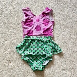 Unbranded Mermaid Swimsuit Girl 9-10 Beach‎ Pool Photoshoot Ruffle wore once